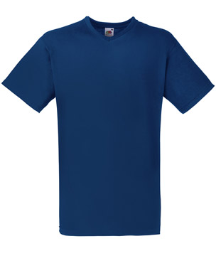 T-SHIRT VALUEWEIGHT UOMO (COLLO V) - FRUIT OF THE LOOM navy